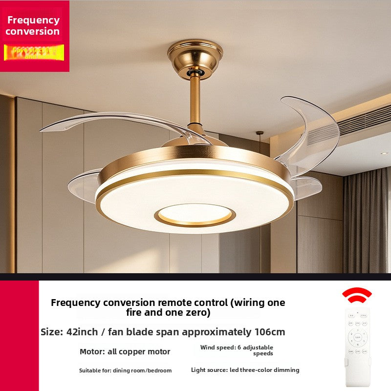 Modern Silent Smart Ceiling Fan Light with Full Spectrum Lighting
