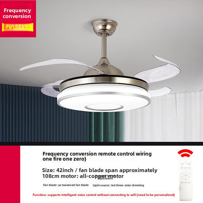 Modern Silent Smart Ceiling Fan Light with Full Spectrum Lighting