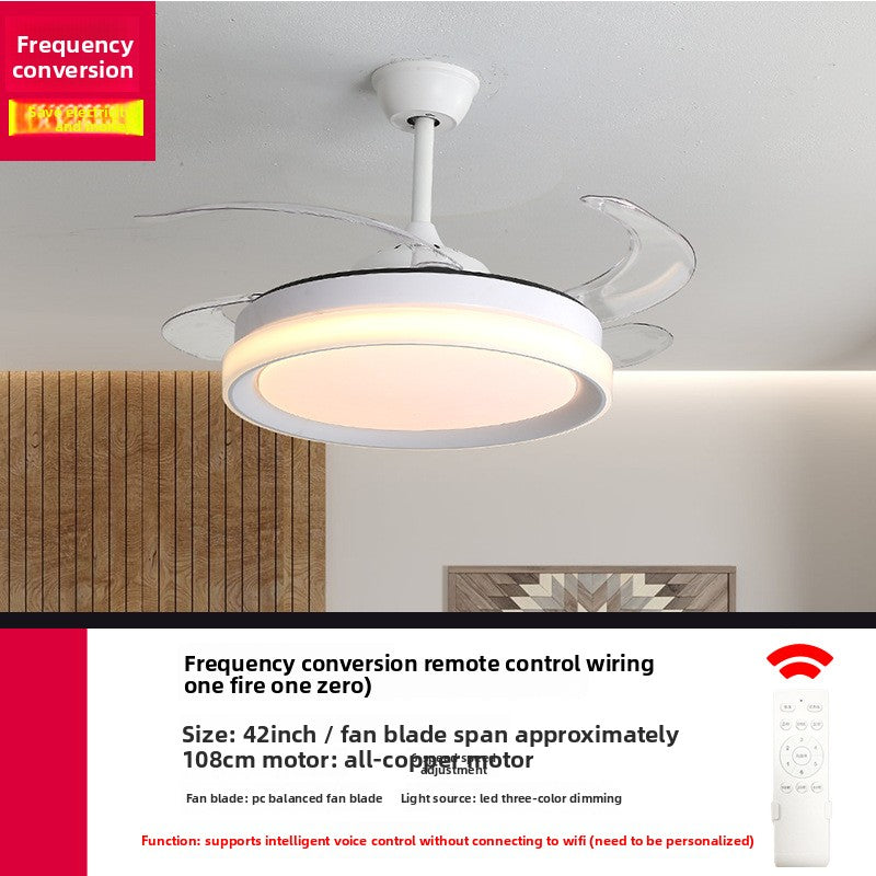 Modern Silent Smart Ceiling Fan Light with Full Spectrum Lighting