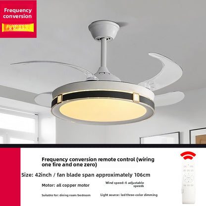 Modern Silent Smart Ceiling Fan Light with Full Spectrum Lighting