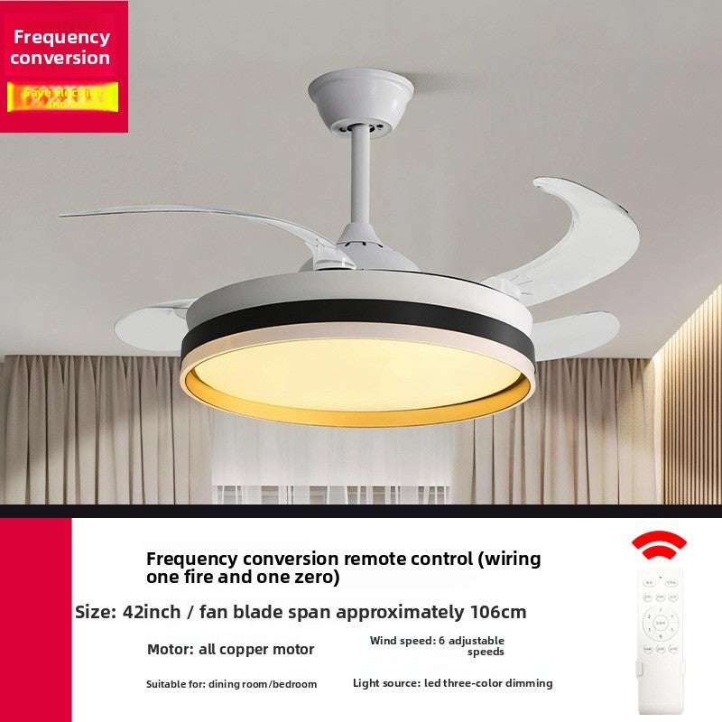Modern Silent Smart Ceiling Fan Light with Full Spectrum Lighting