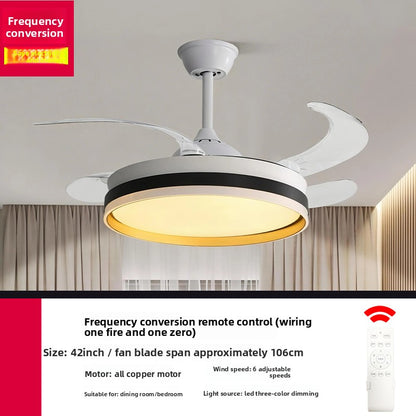Modern Silent Smart Ceiling Fan Light with Full Spectrum Lighting