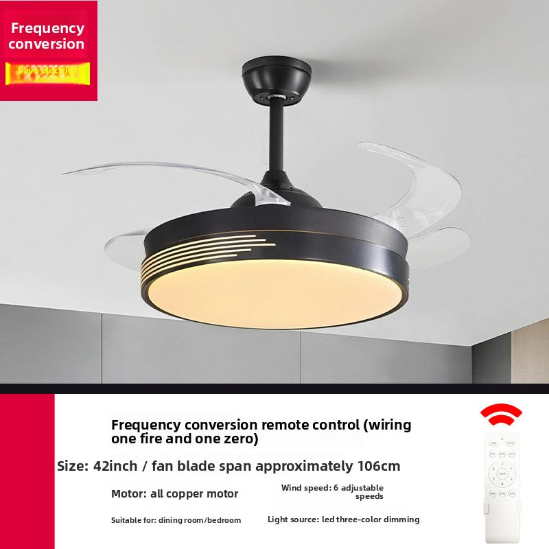 Modern Silent Smart Ceiling Fan Light with Full Spectrum Lighting