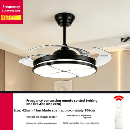 Modern silent smart ceiling fan light with full spectrum lighting