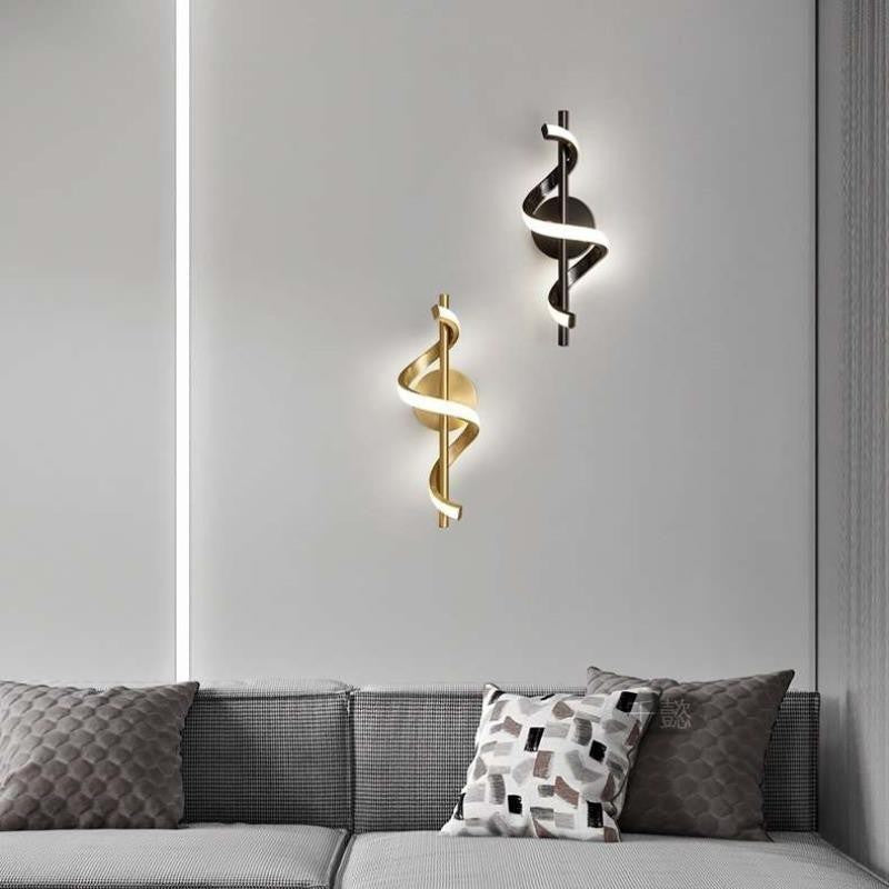 Modern Simple Spiral Led Lamp Indoor Wall Lamp
