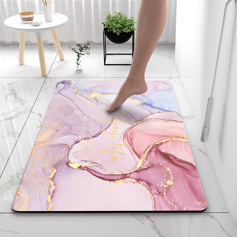 Modern Simple Technology Cloth Bathroom Absorbent Floor Mat
