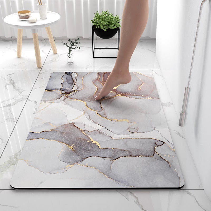 Modern Simple Technology Cloth Bathroom Absorbent Floor Mat