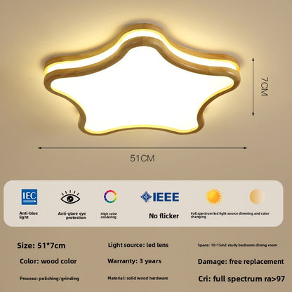 Modern Simple Walnut LED Ceiling Light