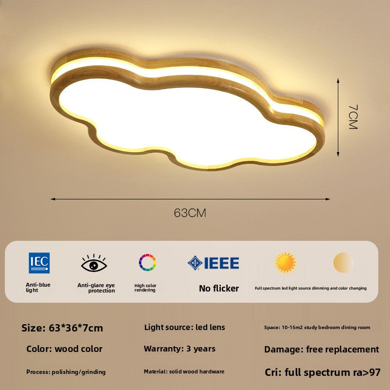 Modern Simple Walnut LED Ceiling Light