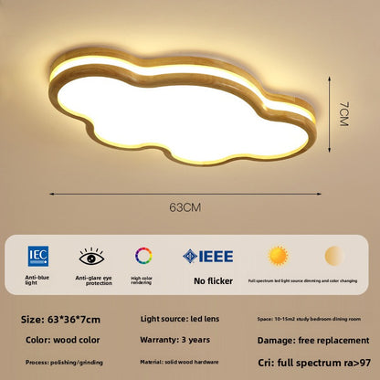 Modern Simple Walnut LED Ceiling Light