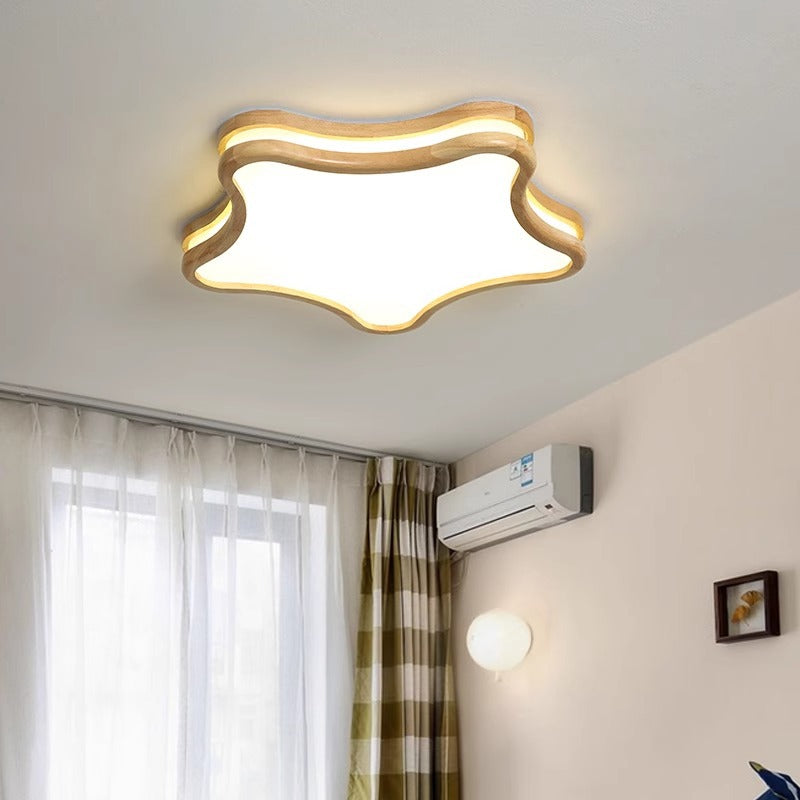 Modern Simple Walnut LED Ceiling Light