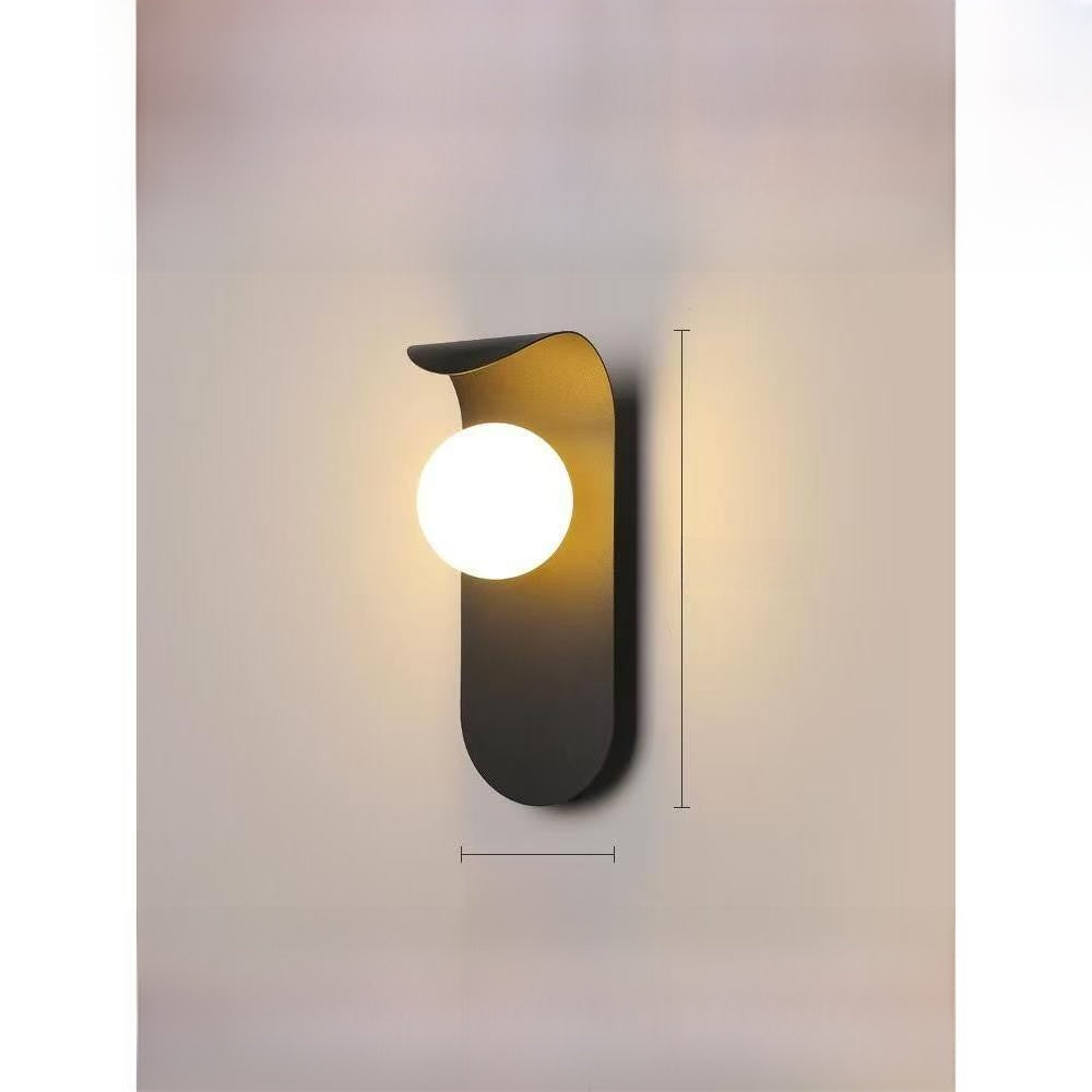 Modern Simple Walnut Wood Grain LED Wall Lamp
