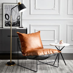 Brown Leather Houndstooth