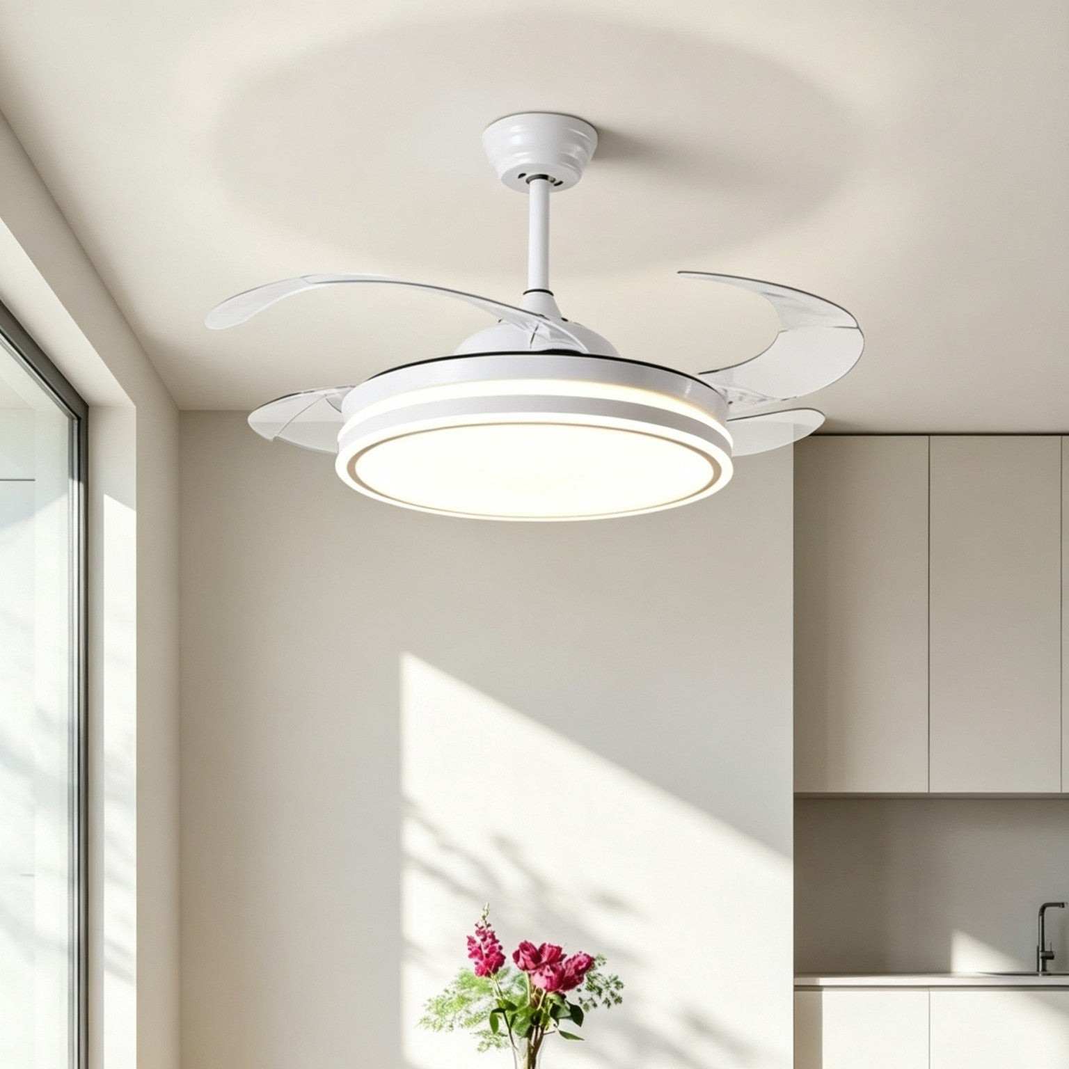 Modern Smart Ceiling Fan Light with Full Spectrum Lighting