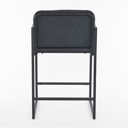 Modern soft-padded countertop height bar stools