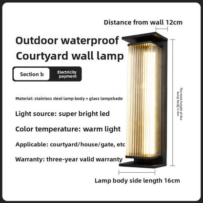Modern Solar Powered Outdoor Wall Light