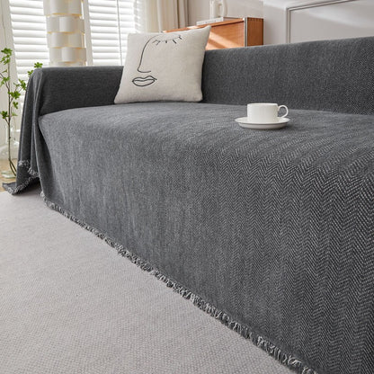 Modern Solid Color Chenille Sofa Cover