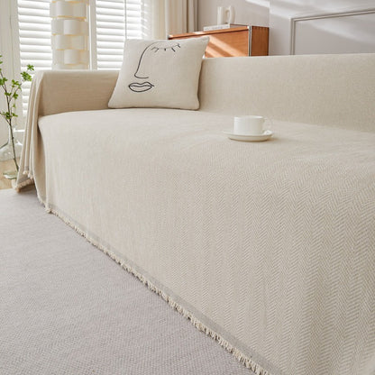 Modern Solid Color Chenille Sofa Cover