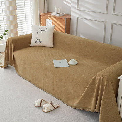 Modern Solid Color Chenille Sofa Cover