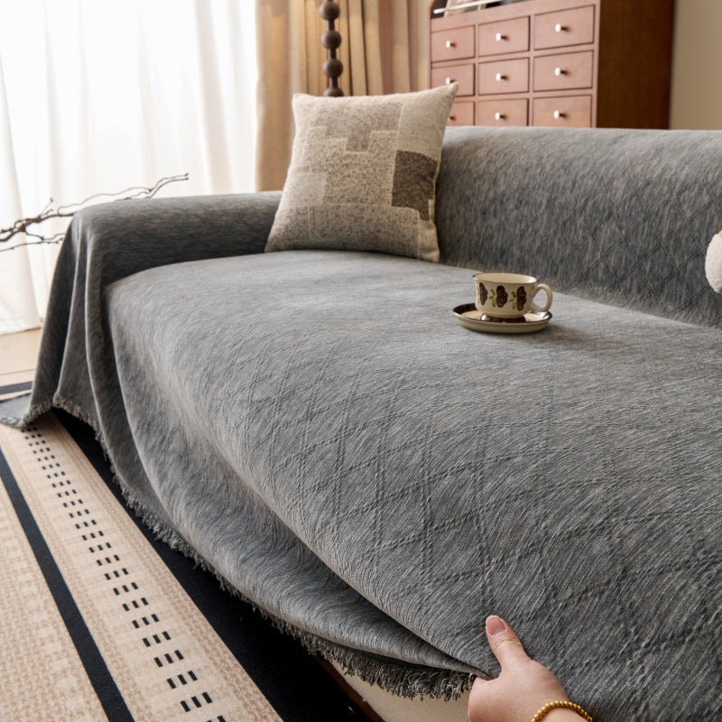 Modern Solid Color Chenille Sofa Cover