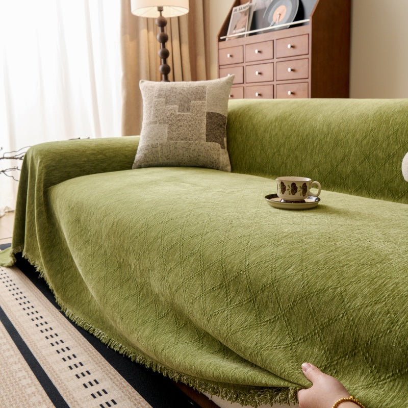 Modern Solid Color Chenille Sofa Cover