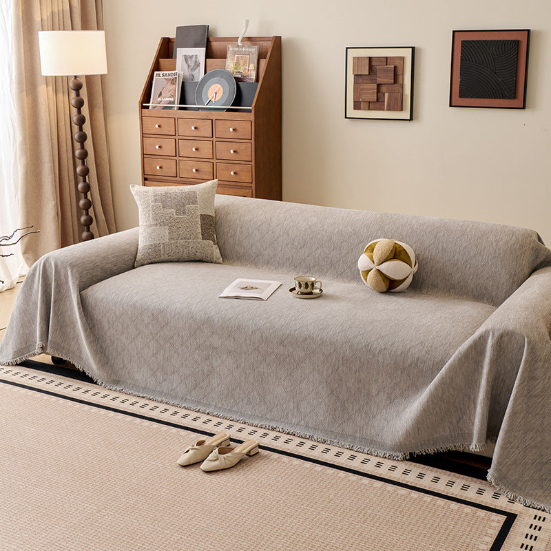 Modern Solid Color Chenille Sofa Cover