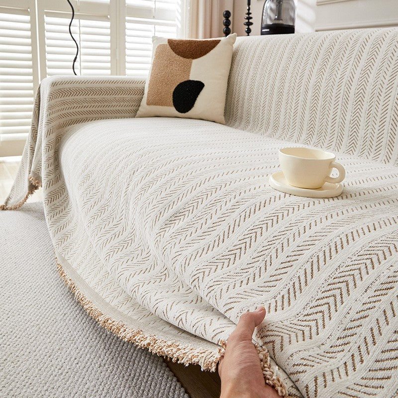 Modern Solid Color Chenille Sofa Cover