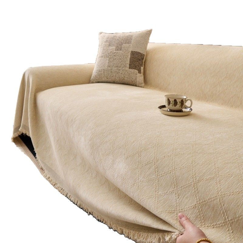 Modern Solid Color Chenille Sofa Cover