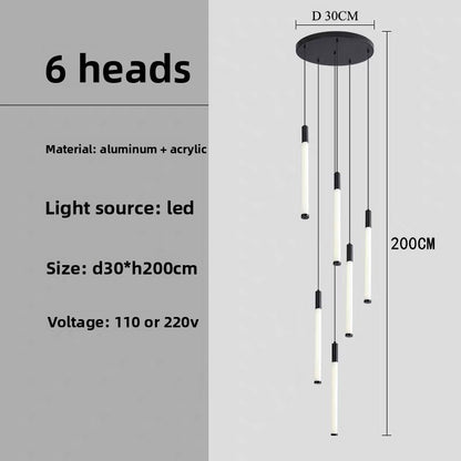 Modern Spiral LED Chandelier