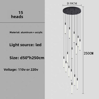 Modern Spiral LED Chandelier