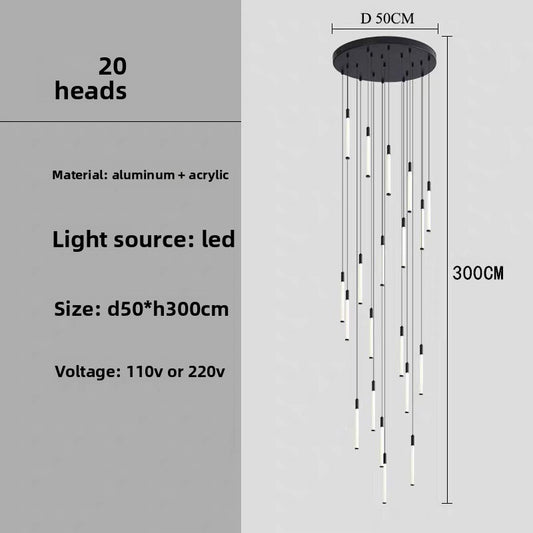 Modern Spiral LED Chandelier