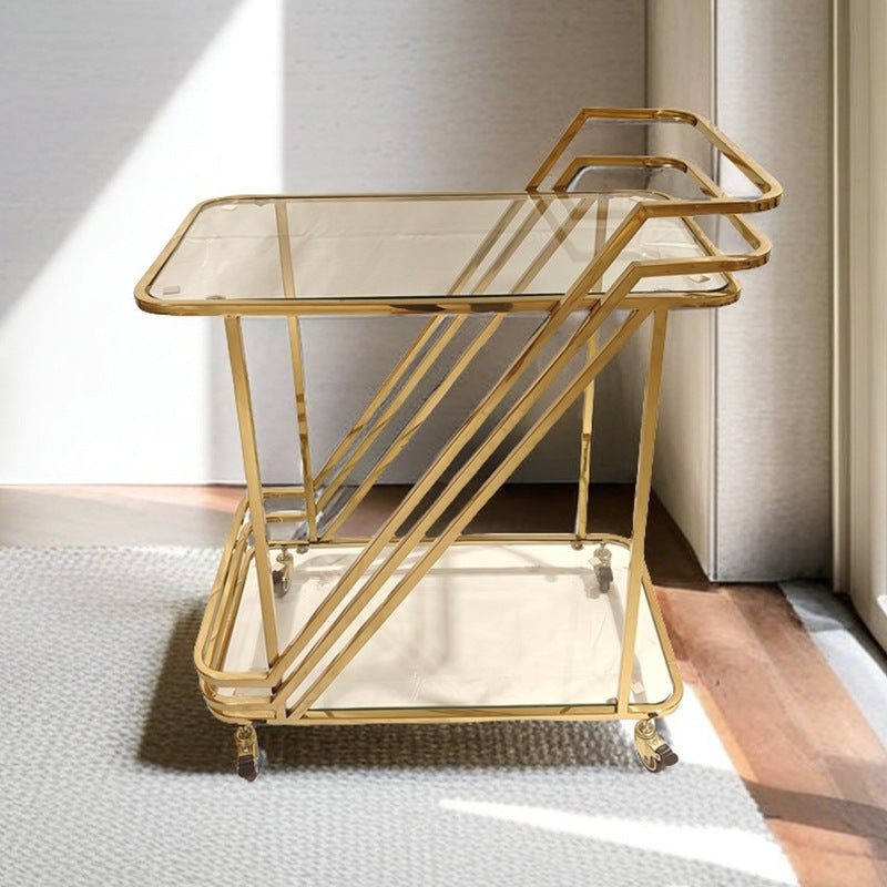 Modern Stainless Steel Serving Cart