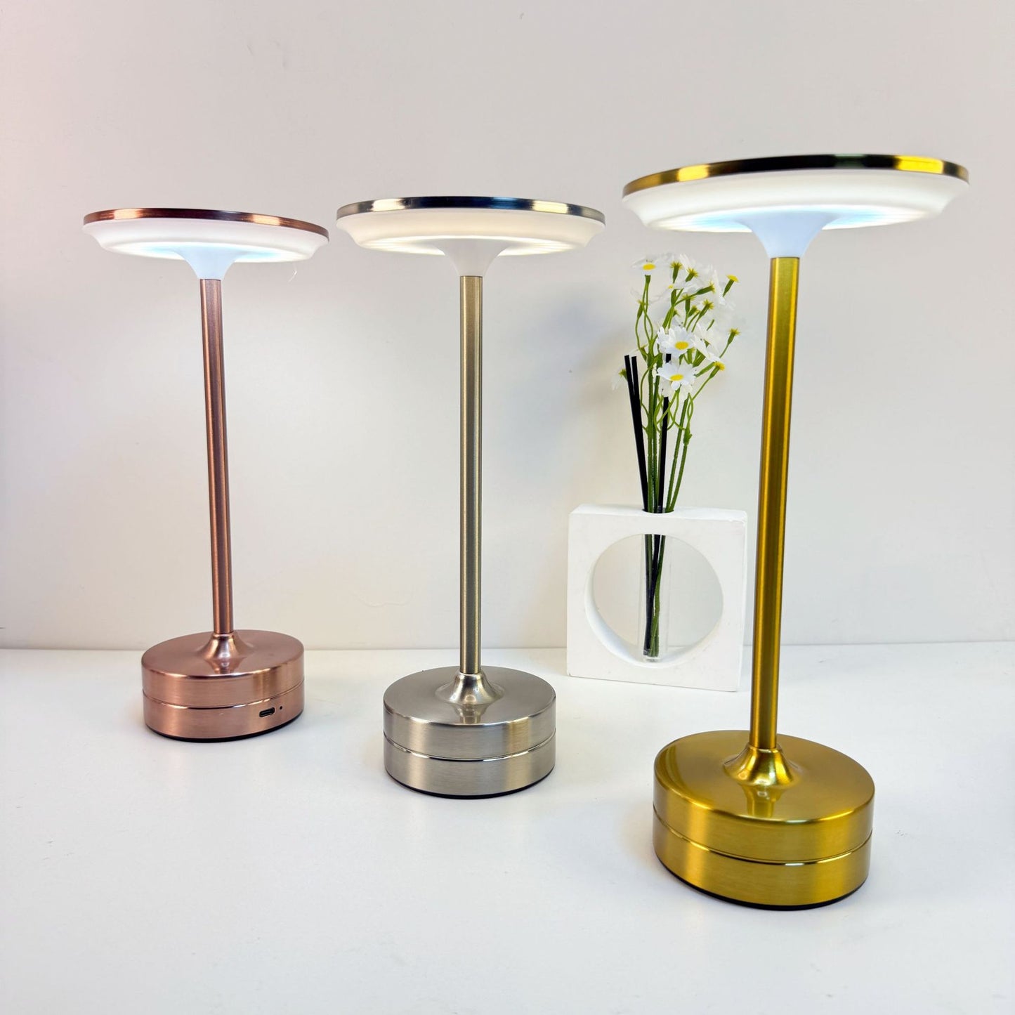 Modern Touch Control LED Desk Lamp with USB Charging