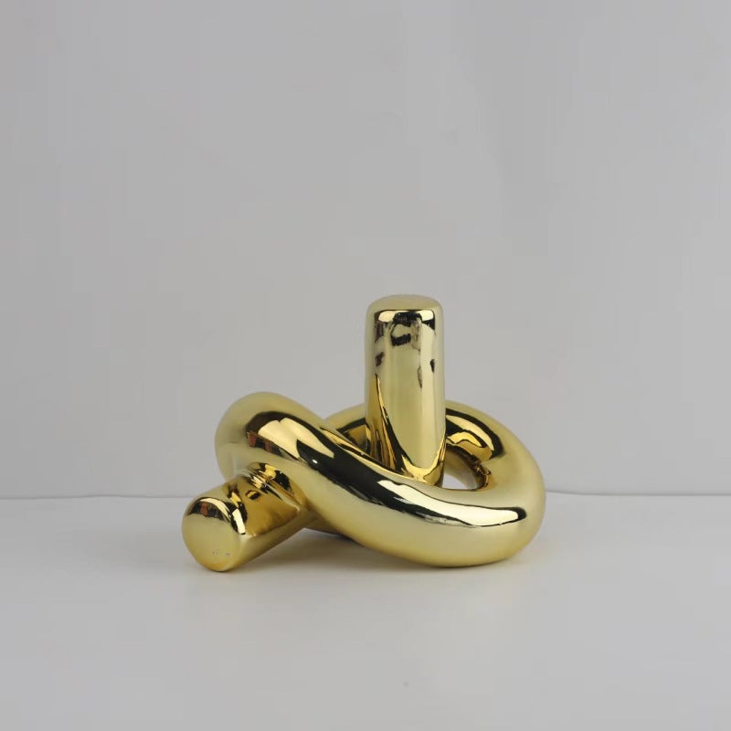 Modern Twisted Tree Knot Sculpture