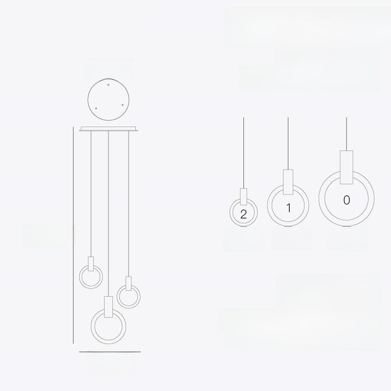 Modern Wooden LED Chandelier for Stairwell and Villa