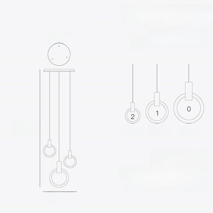 Modern Wooden LED Chandelier for Stairwell and Villa