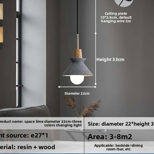 Modern Wooden LED Pendant Lamp