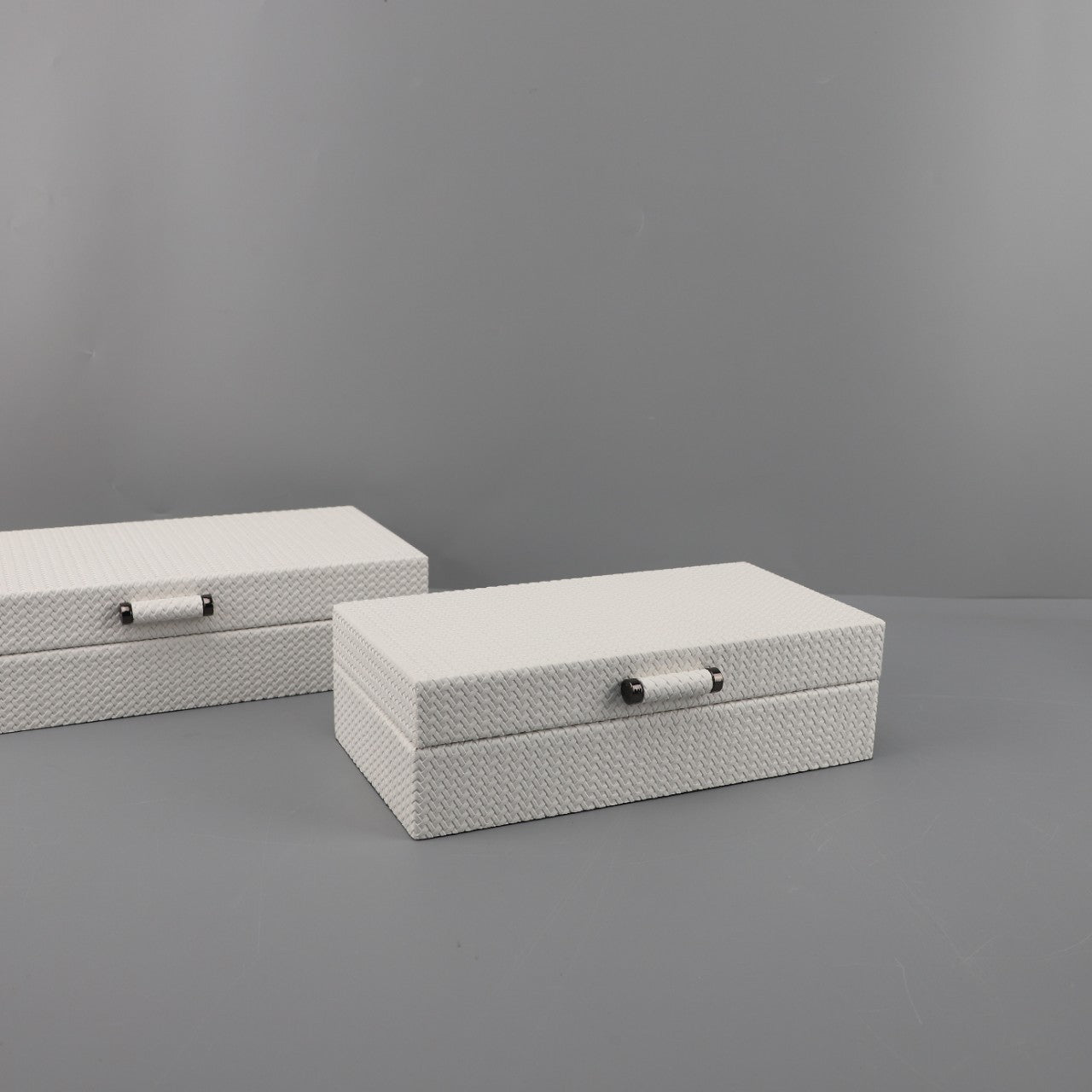 Modern Woven Leather Jewelry Storage Box