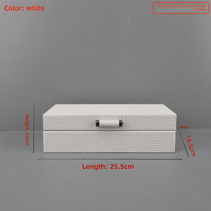 Modern Woven Leather Jewelry Storage Box