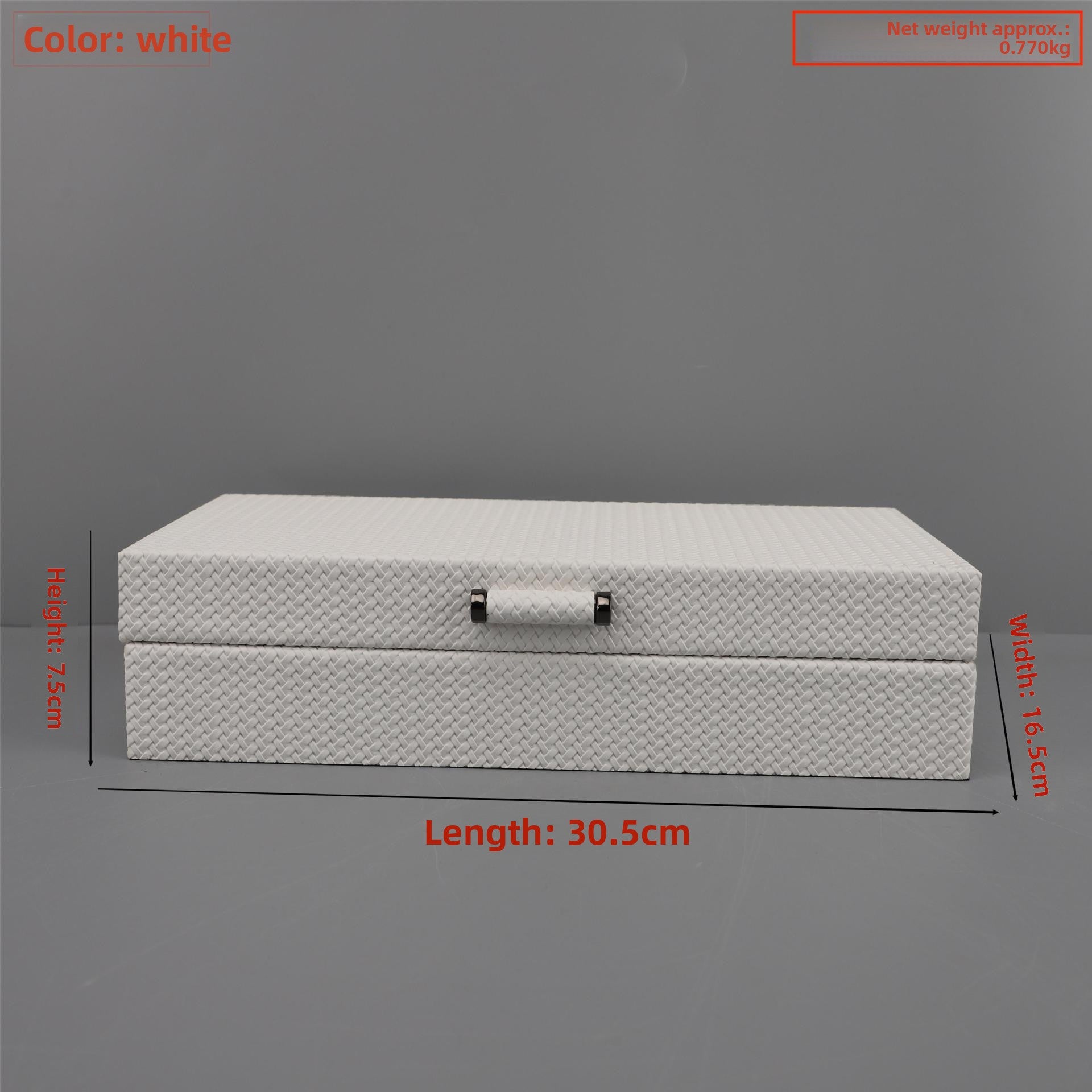 Modern Woven Leather Jewelry Storage Box
