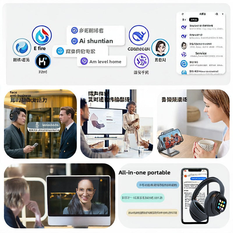 Modern X1Pro Smart Headphones with Display