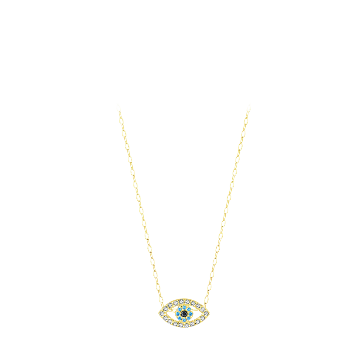 Modian S925 sterling silver micro-inlaid Devil's Eye necklace