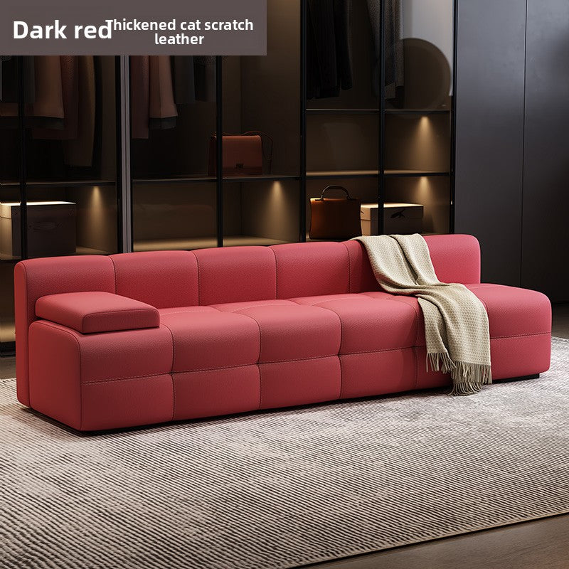 Modular Cat Scratch Resistant Leather Sofa