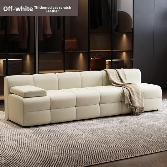 Modular Cat Scratch Resistant Leather Sofa