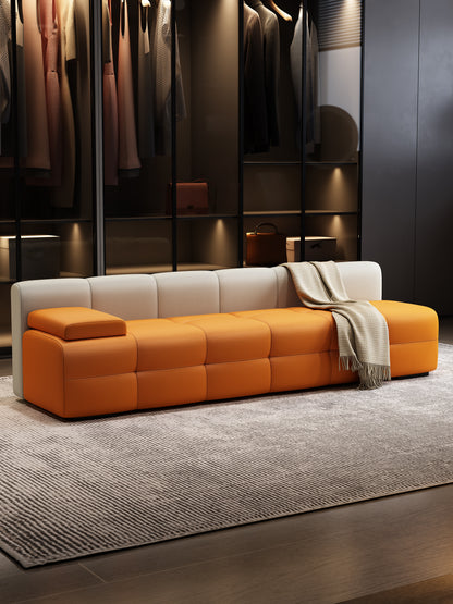 Modular Cat Scratch Resistant Leather Sofa