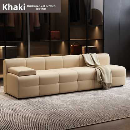 Modular Cat Scratch Resistant Leather Sofa