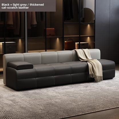 Modular Cat Scratch Resistant Leather Sofa