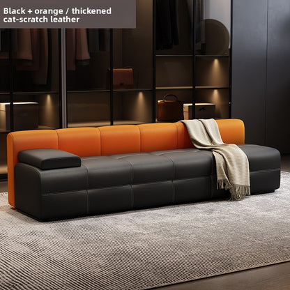 Modular Cat Scratch Resistant Leather Sofa