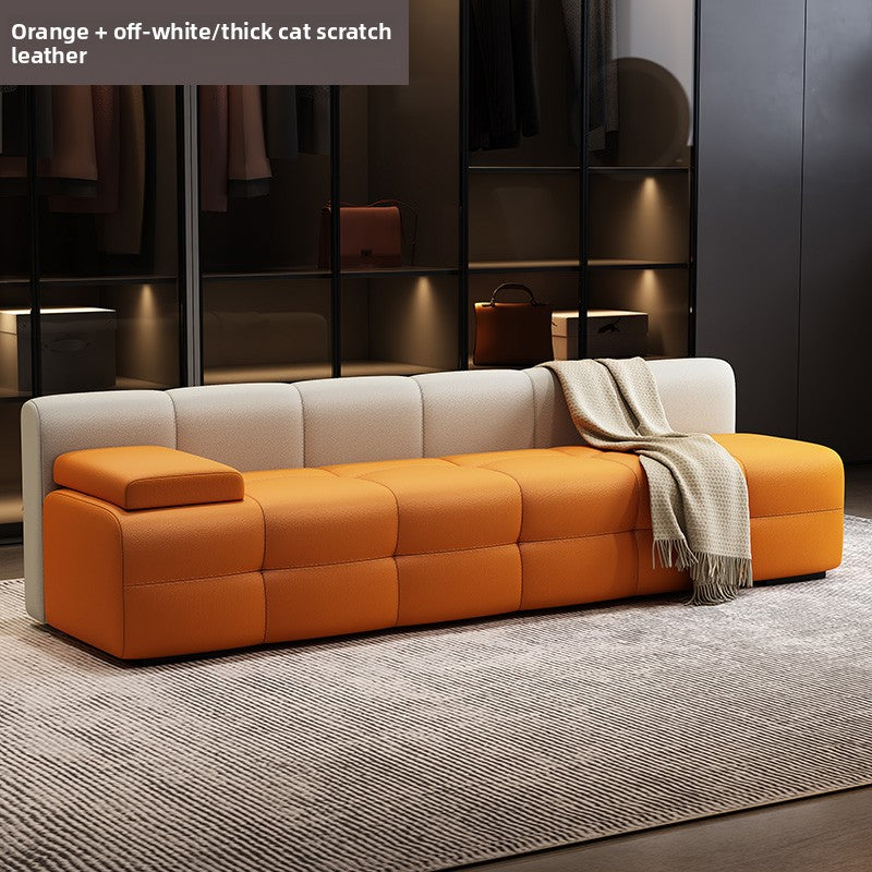 Modular Cat Scratch Resistant Leather Sofa