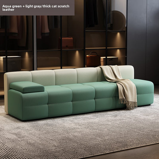 Modular Cat Scratch Resistant Leather Sofa